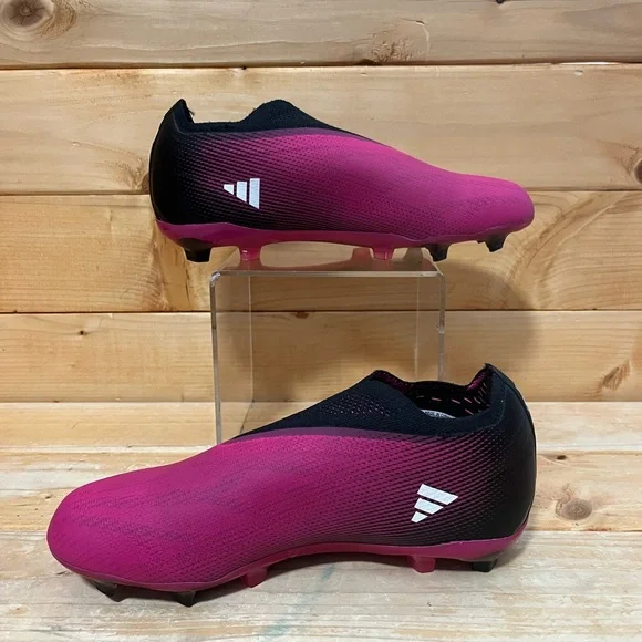 New Adidas X Speedportal+ FG J GZ5120 Unisex Black/Pink Soccer Cleats - Picture 2 of 8